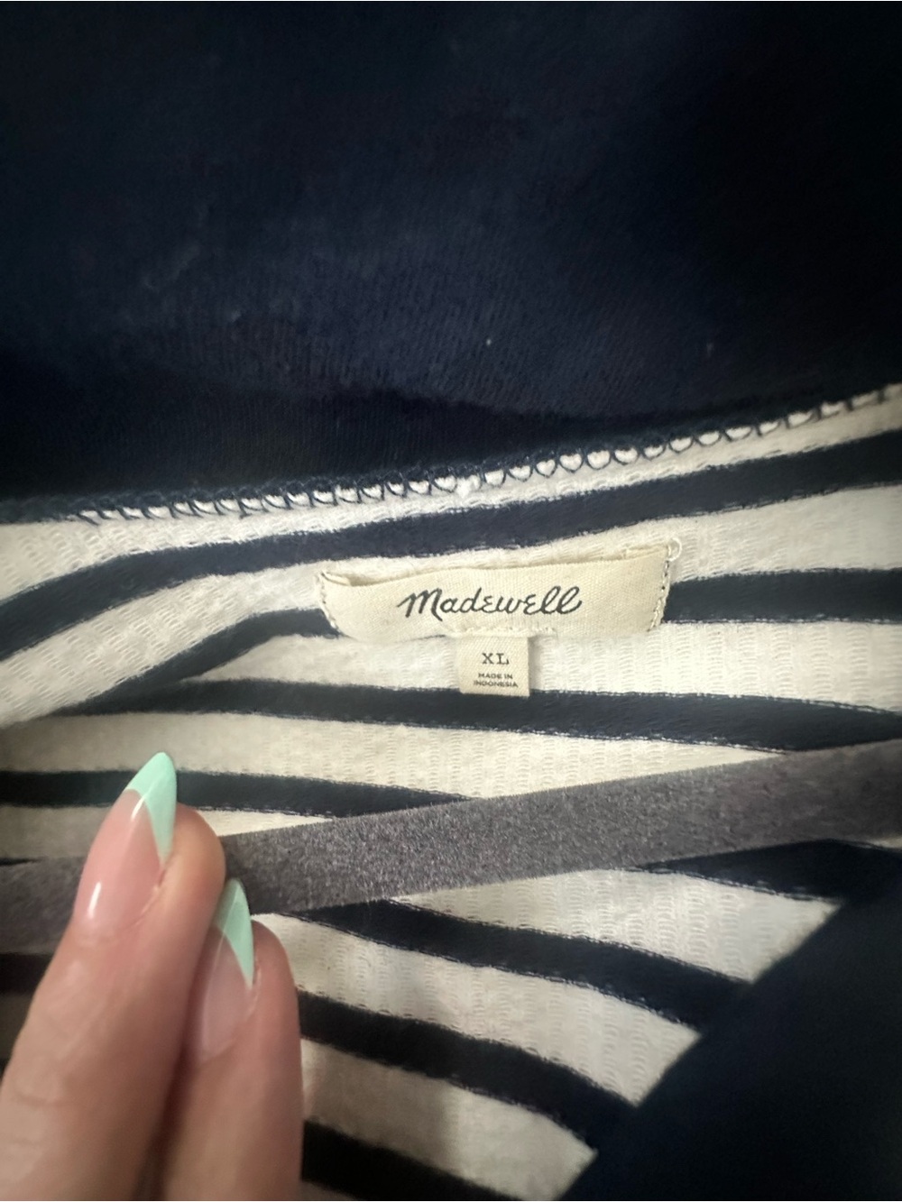 Madewell Ribbed Cropped Polo Tee Top XL Like New - Picture 4 of 4